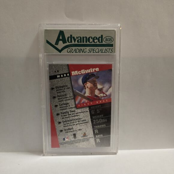 1998 Pinnacle Inside Mark McGwire #40 Advanced Grading Graded 9-Mint - Picture 2 of 2